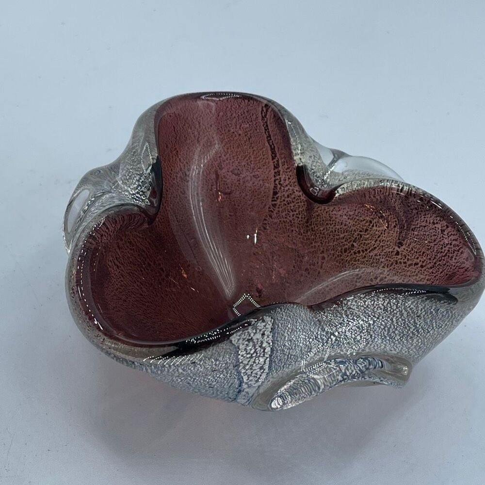 Vintage Murano art glass bowl candy ashtray